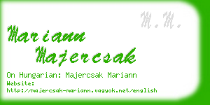 mariann majercsak business card